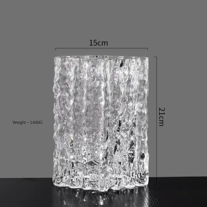 Clear Square Flower Vase - Image 7
