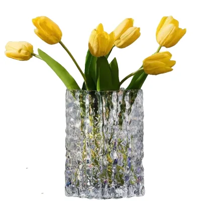Clear Square Flower Vase