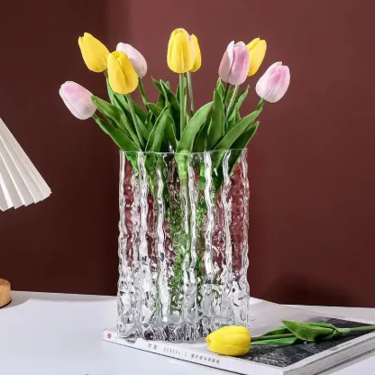 Clear Square Flower Vase - Image 5