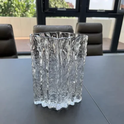 Clear Square Flower Vase - Image 3